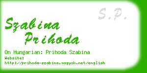 szabina prihoda business card